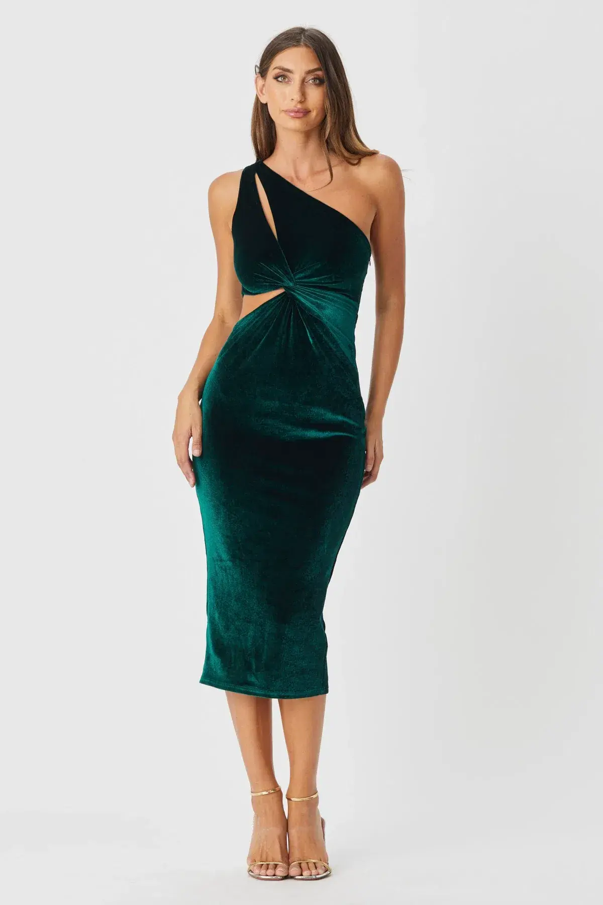 Bianca and Bridgett Riya Emerald Midi Dress Green Size 10 - Image 1