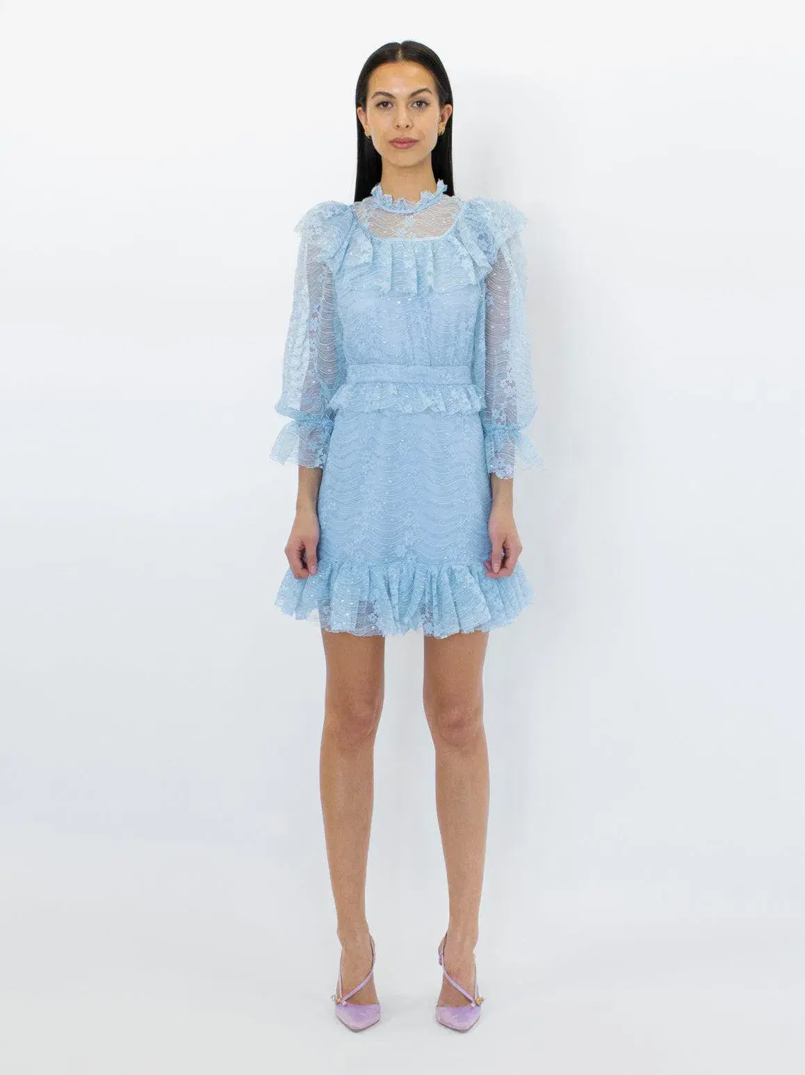 Alice McCall Powder Blue Love My Way Mini Dress Blue Size 6 - Image 1