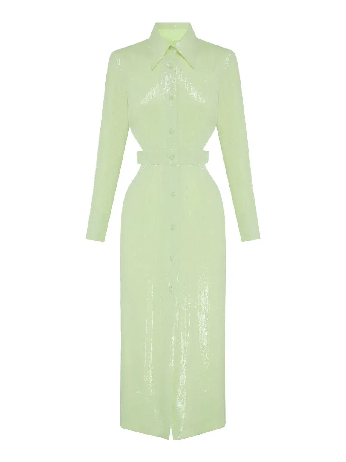 Alice McCall Lime Cream Night Sky Trench Green Size 8 - Image 6
