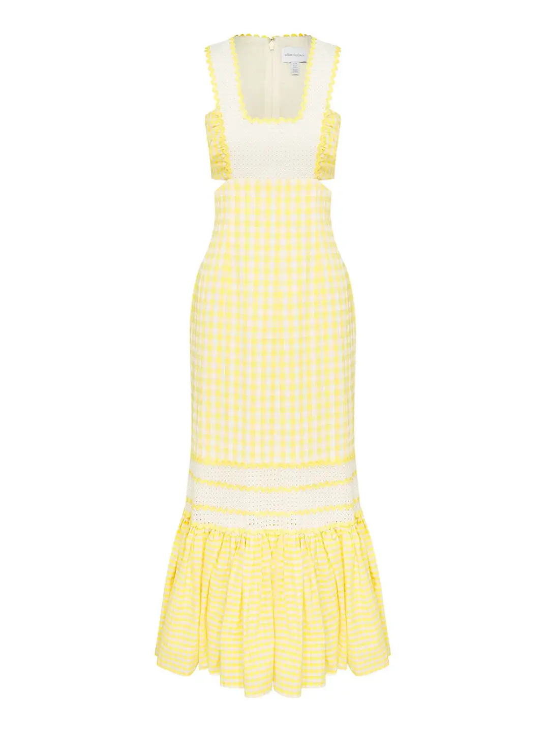 Alice McCall Mango Wild Angels Midi Dress Yellow Print Size 12 for rent on The Volte - main image