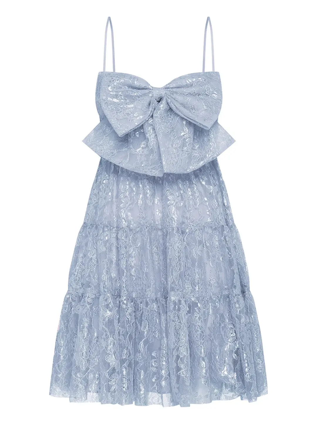 Alive McCall Mist Slow Drive Bow Mini Dress Blue Size 14 for rent on The Volte - main image