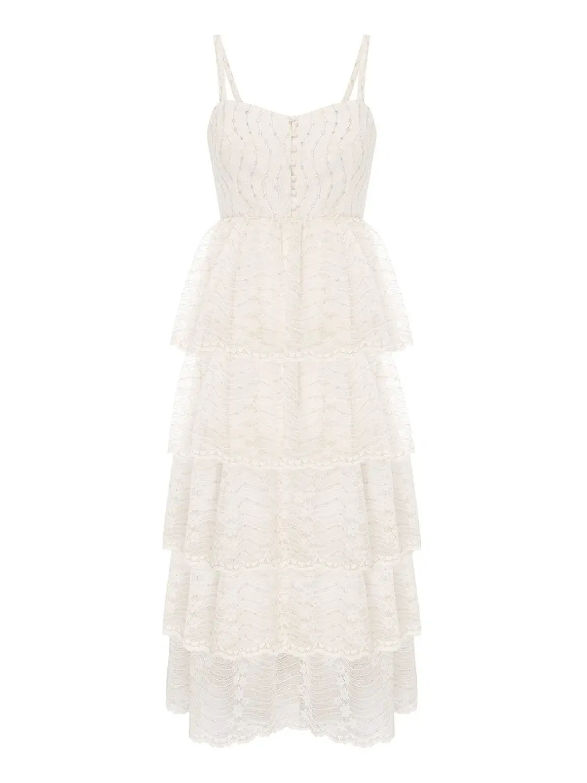 Alice McCall Creme Moonstruck Midi Dress Cream Size 12 - Image 6