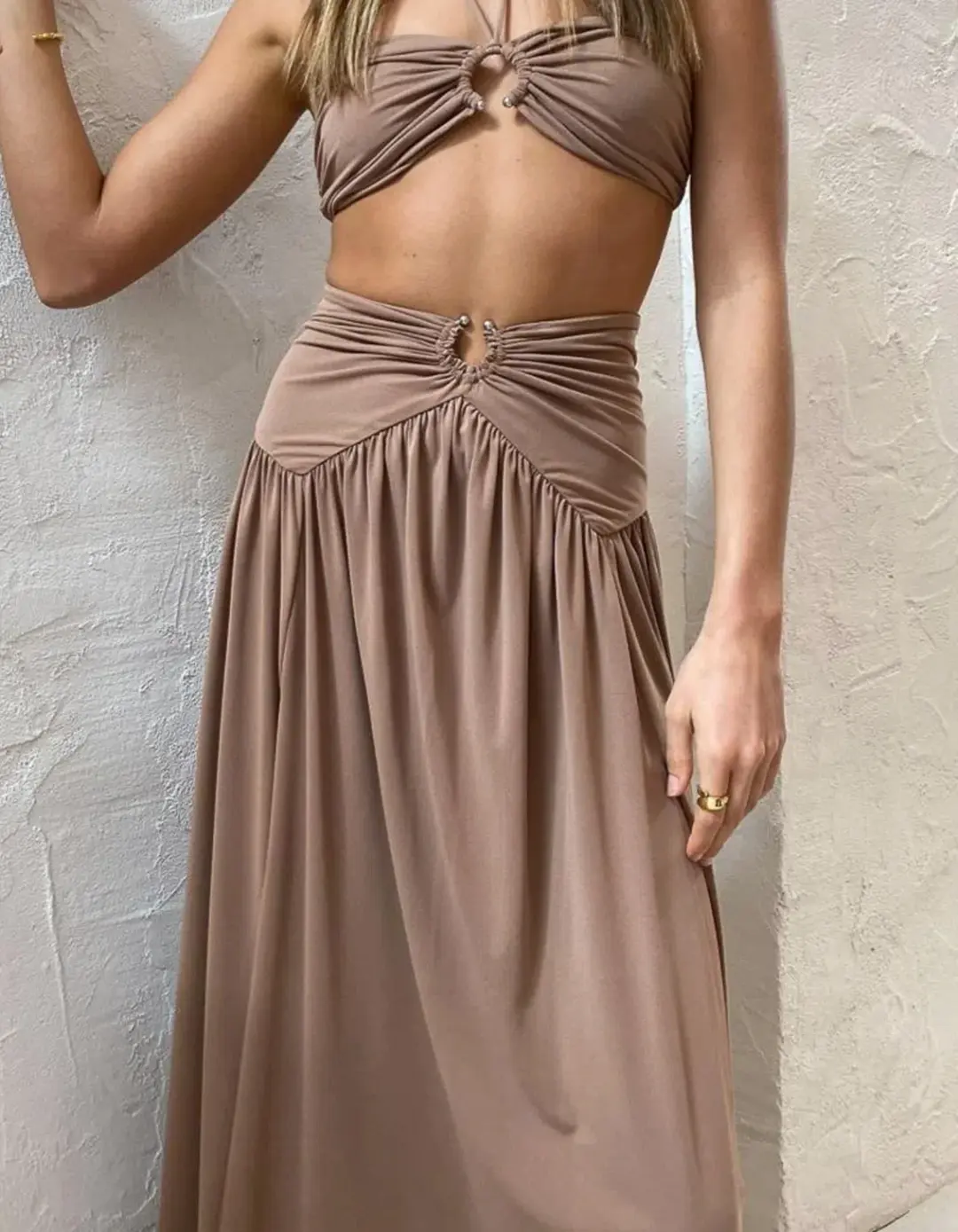 Bec and Bridge Vixen Bandeau Set Sepia Brown Size 12 for rent on The Volte - main image
