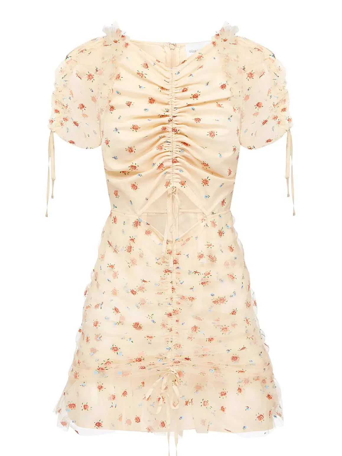 Alice McCall Mood For Love Mini Dress Peach Cream Size 14 - Image 5