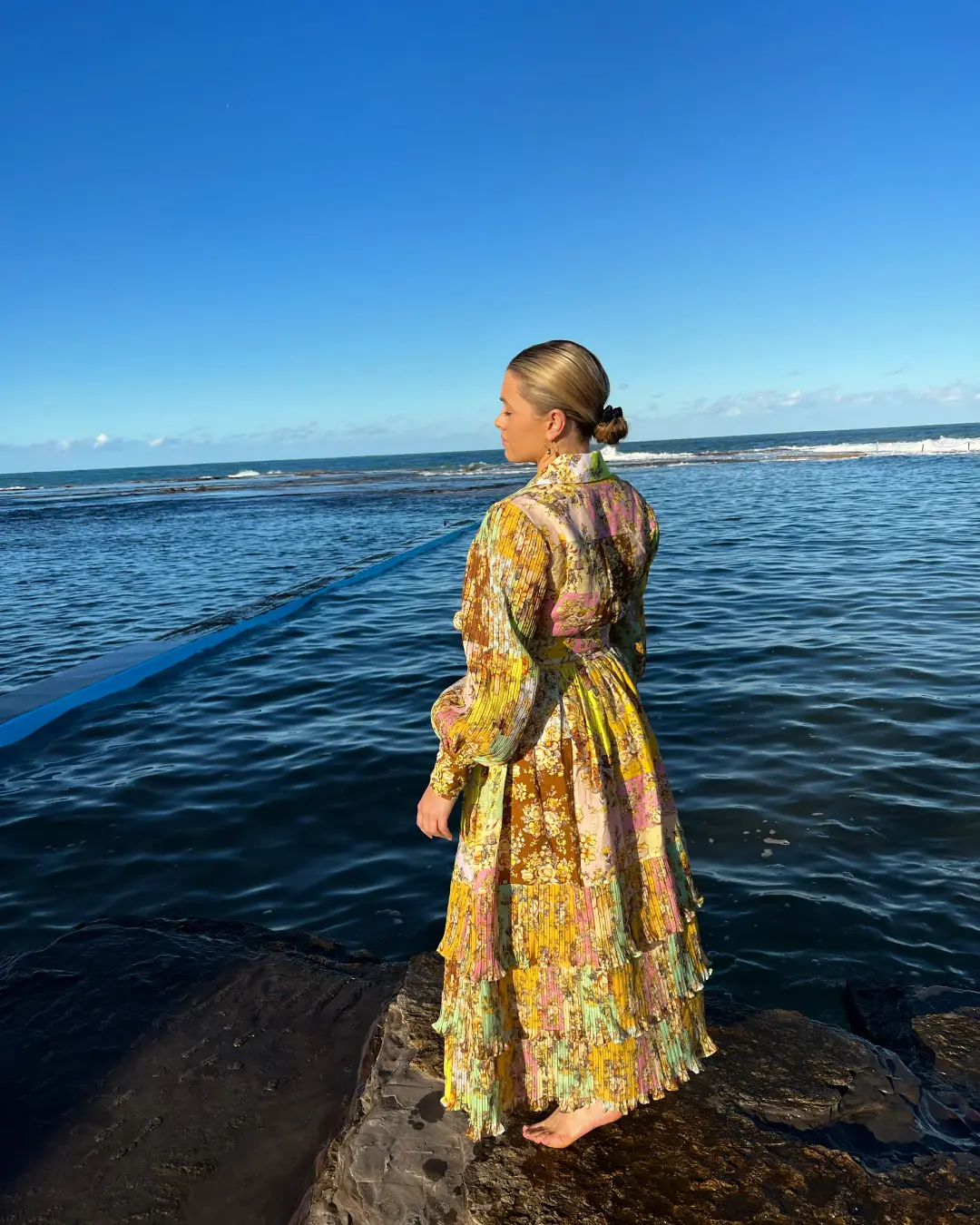 Alemais Matilde Tie Front Top & Pleat Skirt Set Multi Size 10 for rent on The Volte - main image