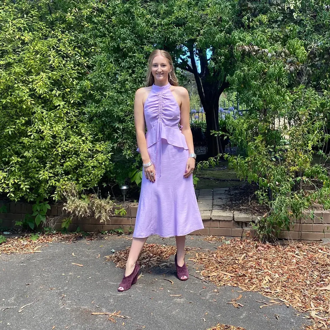 Keepsake Luminous Midi Dress Lavender Size 10 - Image 1