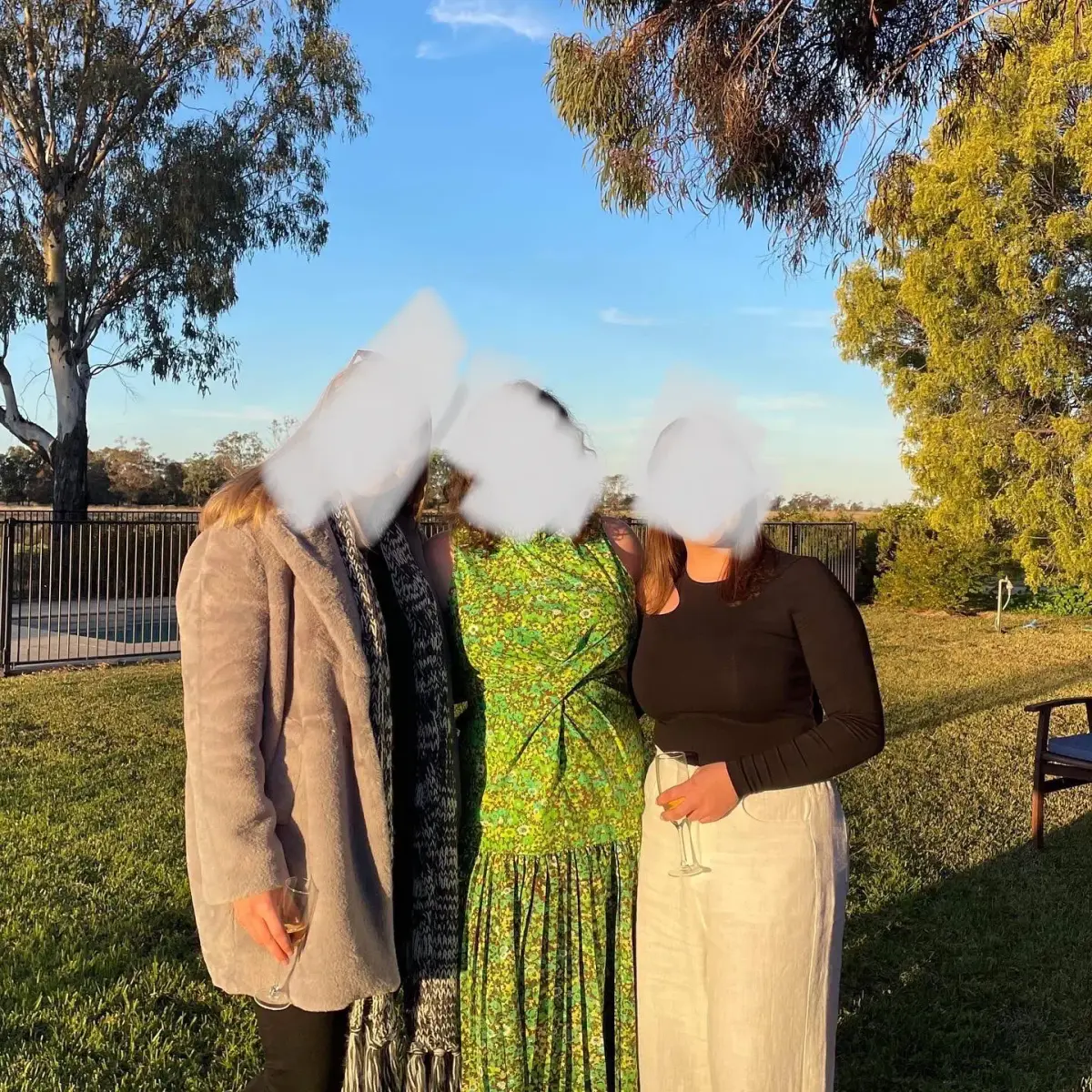 Alemais Phyllis Twist Front Pleat Dress Green Size 14 - Image 4