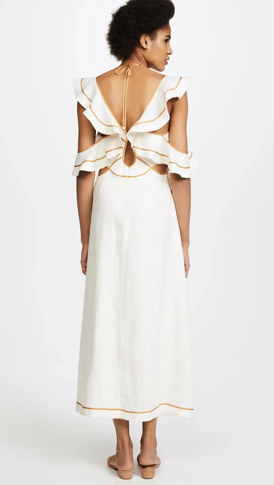 Zimmermann Painted Heart Flutter Dress Cream Size 1 / AU 10 - Image 3