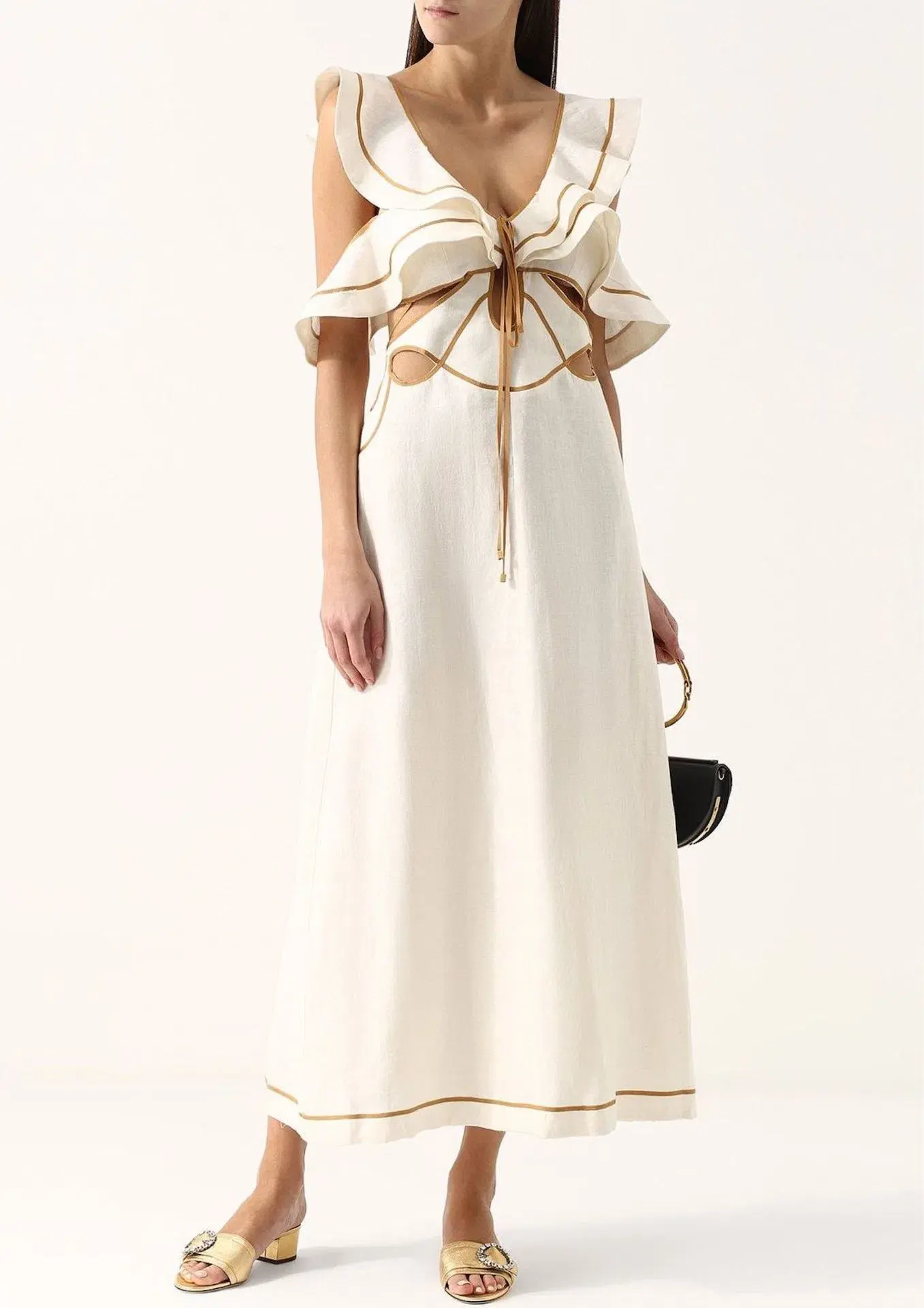 Zimmermann Painted Heart Flutter Dress Cream Size 1 / AU 10 - Image 1