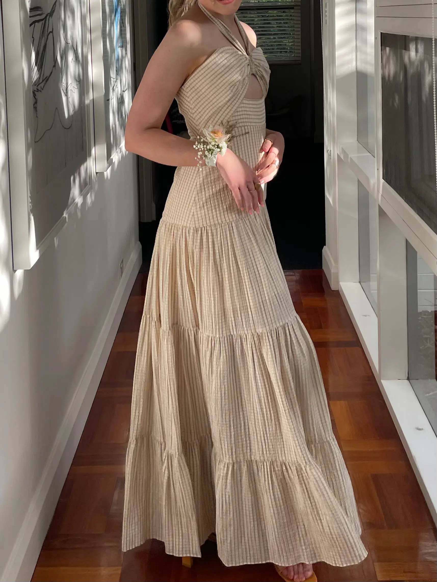 Significant Other Tuscany Dress Cream Size 8 - Image 3