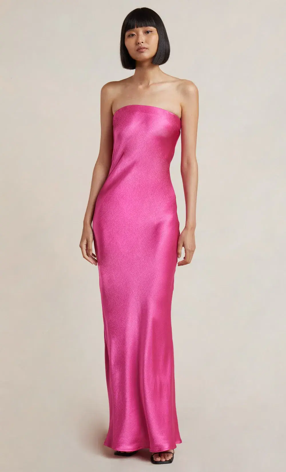 Bec & Bridge Moondance Midi Dress Deep Pink Size 8 for rent on The Volte - main image