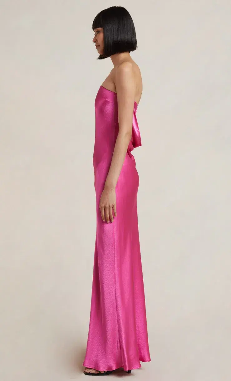 Bec & Bridge Moondance Midi Dress Deep Pink Size 8 for rent on The Volte - main image