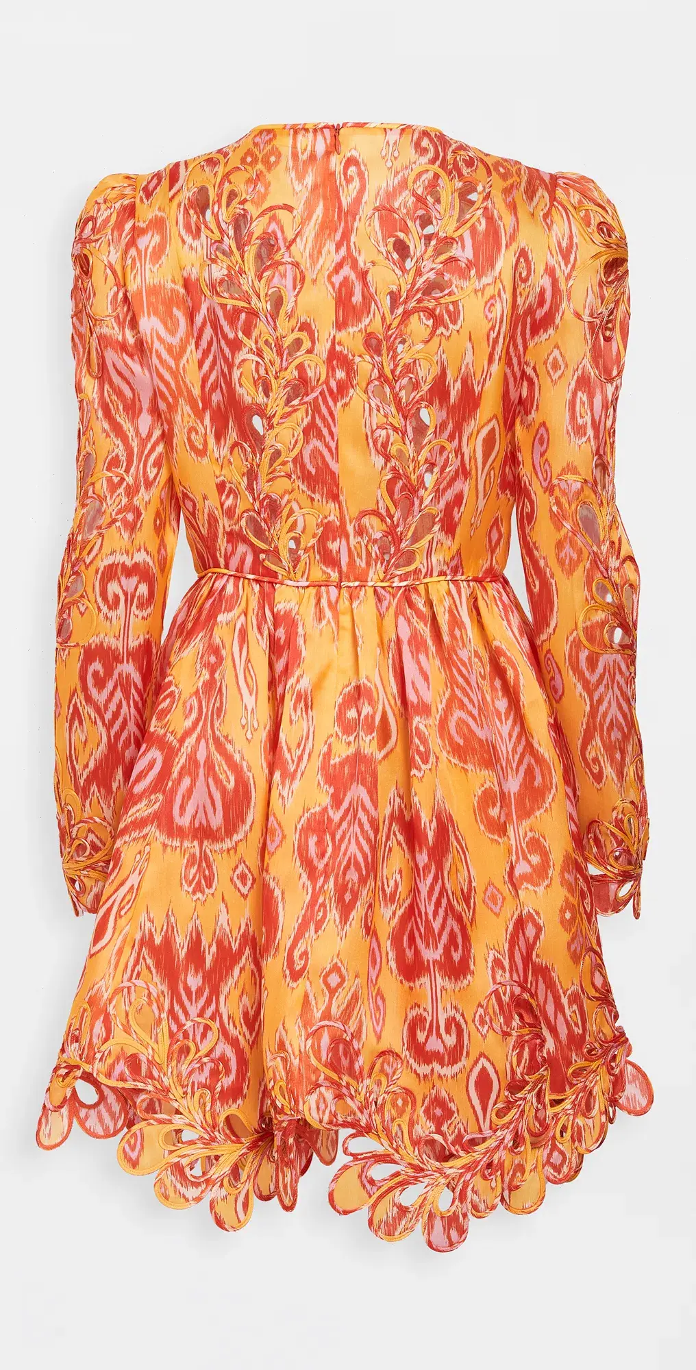 Zimmermann Brightside Rouleaux Mini Dress Gold Ikat Size 0 - Image 4