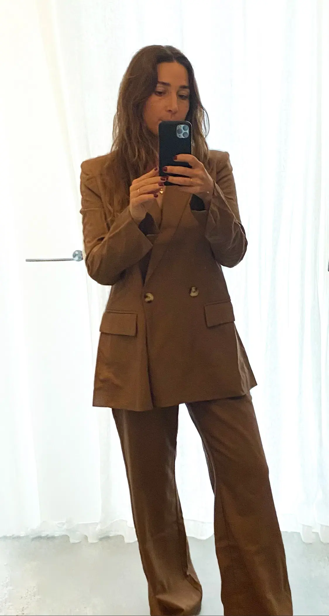St. Agni Tailored Two-pIece Suit Brown Size 6/XS - Image 1