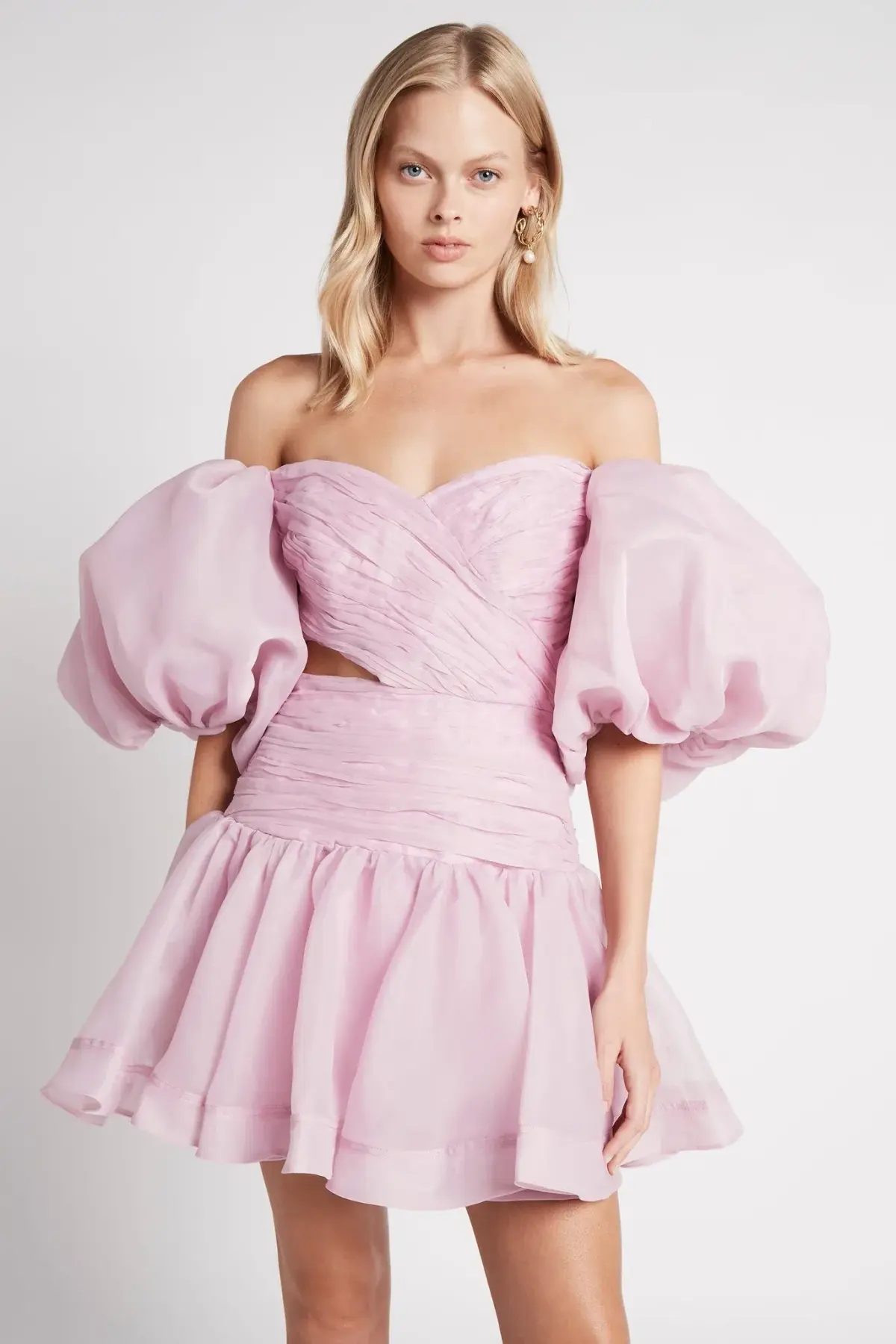 Aje Myriad Cut Out Mini Dress Lilac Size 10  - Image 2