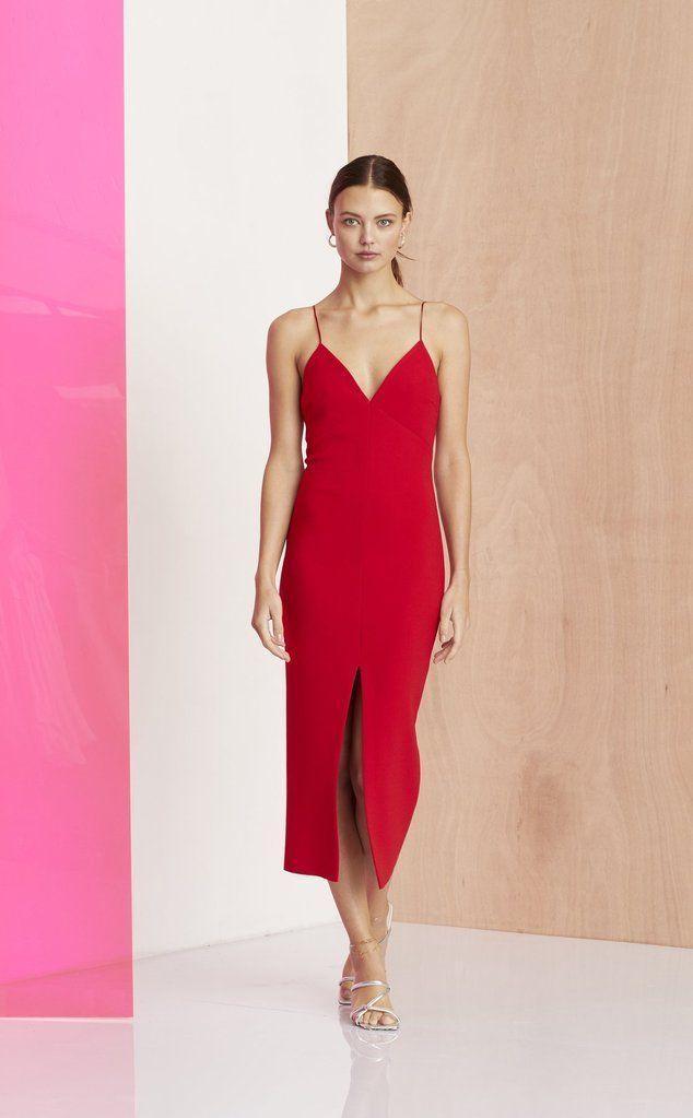 Bec and Bridge C’est Magnifique Split Dress Red Size 6 for rent on The Volte - main image