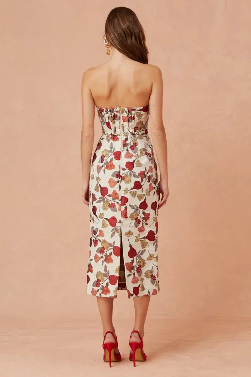 Keepsake the Label Feel Good Midi Dress Print Size 8 - Image 3