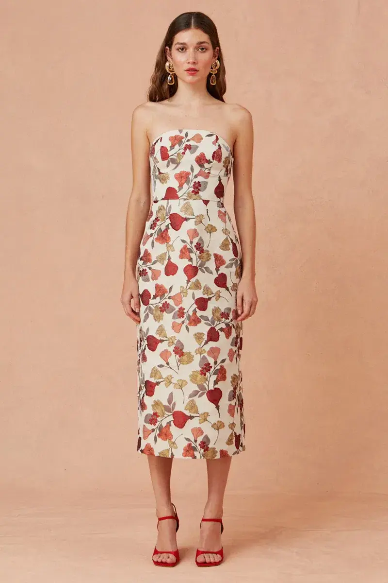 Keepsake the Label Feel Good Midi Dress Print Size 8 - Image 1