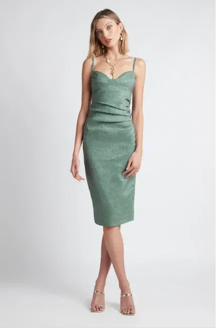 Sheike Vortex Midi Dress Sage Green Size 8 - Image 2