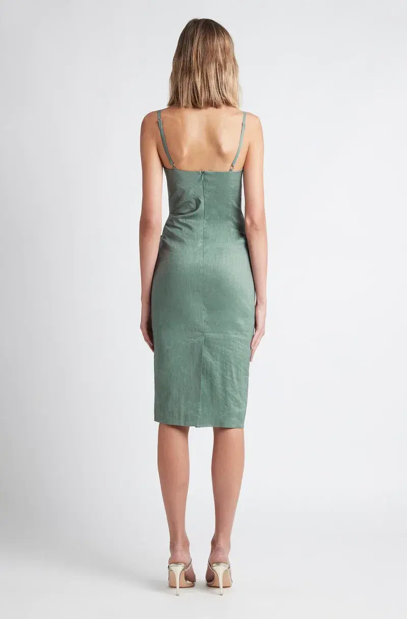 Sheike Vortex Midi Dress Sage Green Size 8 - Image 4