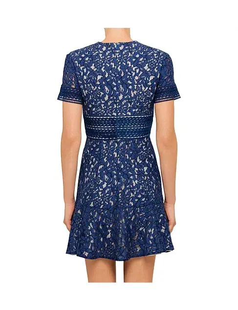 Lover Flora Flip Mini Dress Navy Print Size 8 for rent on The Volte - main image