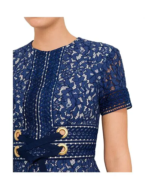 Lover Flora Flip Mini Dress Navy Print Size 8 - Image 2