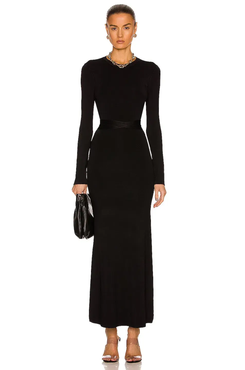  Sir the Label George Open Back Dress Black Size 1 - Image 1
