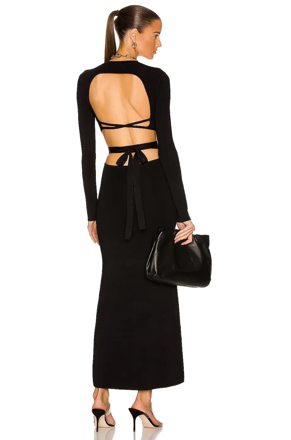  Sir the Label George Open Back Dress Black Size 1 - Image 3
