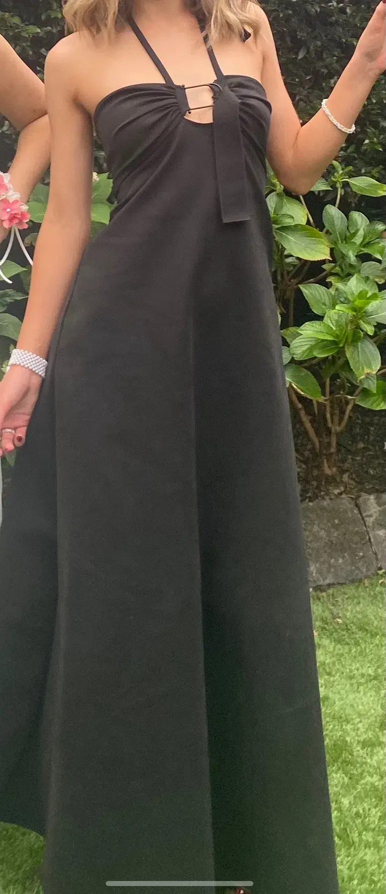 Christopher Esber Buckle Halter Neck Dress Black Size 6 - Image 1
