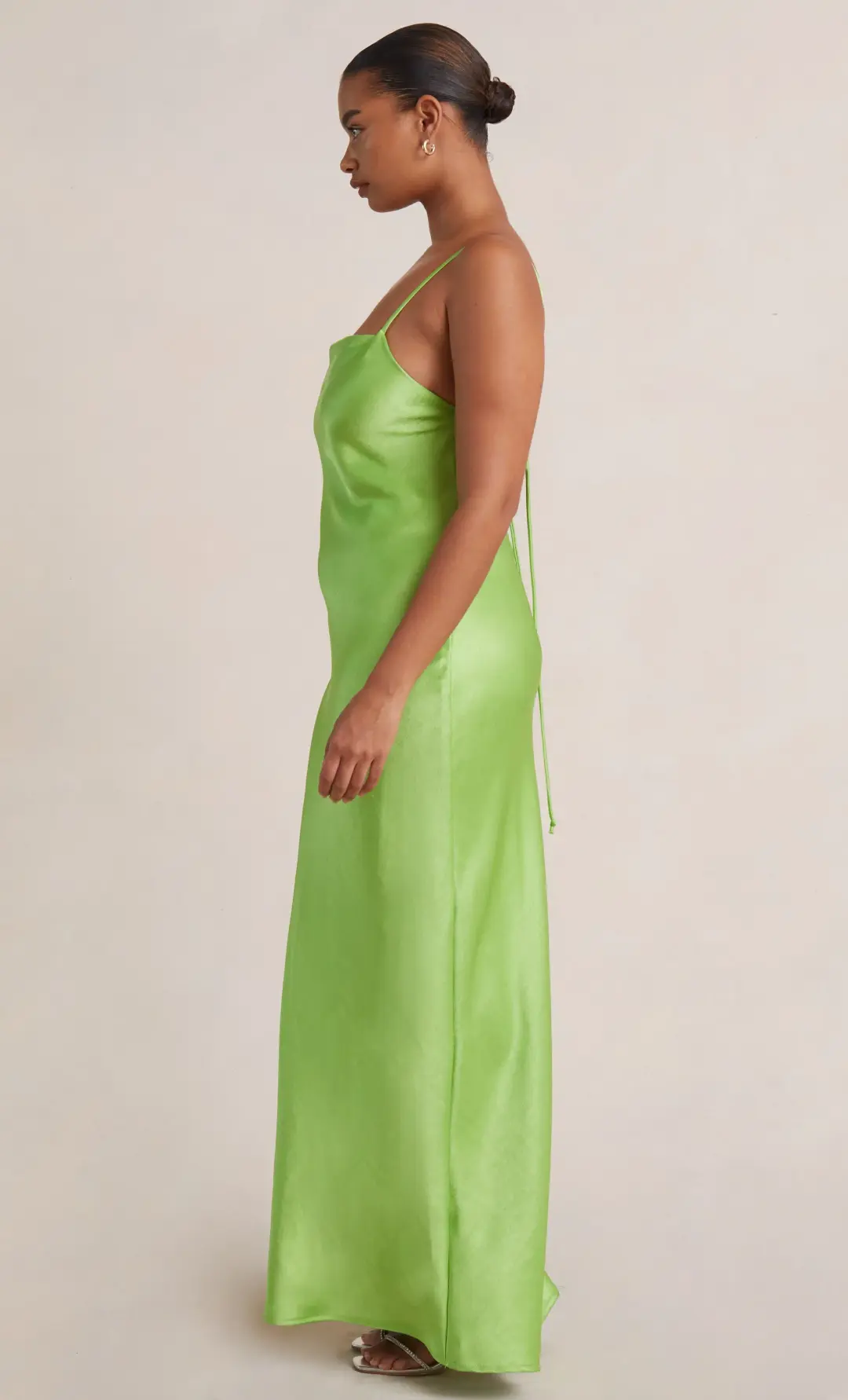 Bec & Bridge The Dreamer Tie Back Maxi Dress Lime Green Size 10  for rent on The Volte - main image