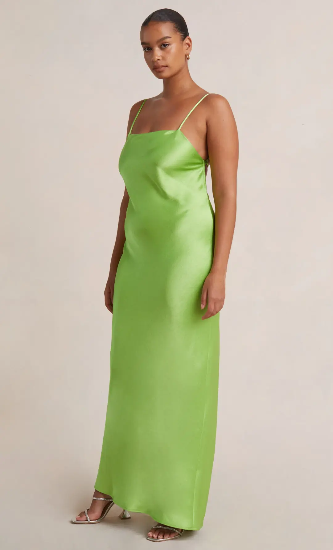 Bec & Bridge The Dreamer Tie Back Maxi Dress Lime Green Size 10  for rent on The Volte - main image