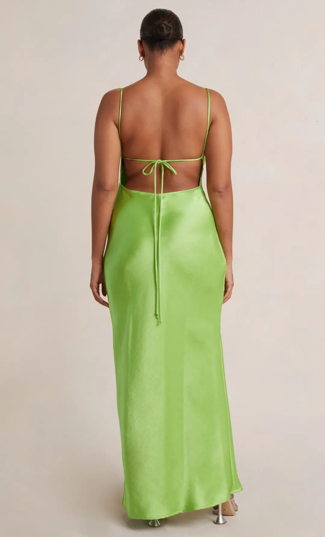 Bec & Bridge The Dreamer Tie Back Maxi Dress Lime Green Size 10  for rent on The Volte - main image