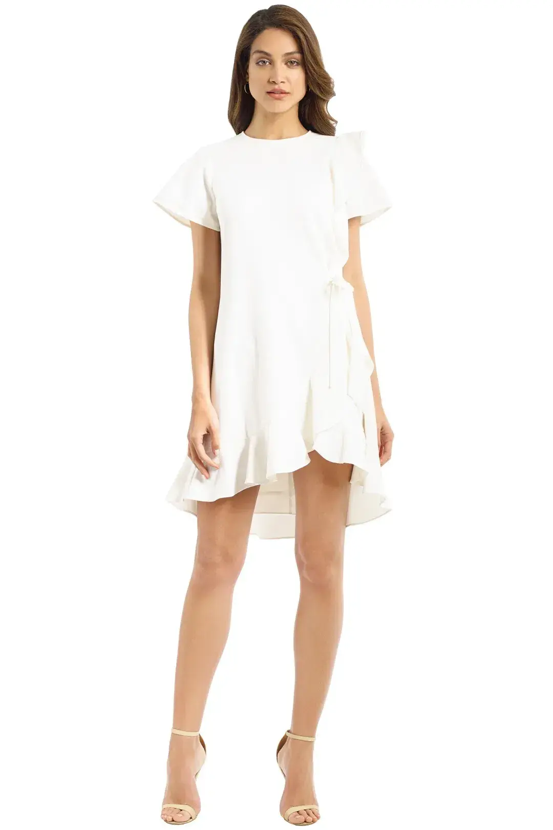 Rebecca Vallance Hamptons Swing Ruffle Dress White Size 6 - Image 1