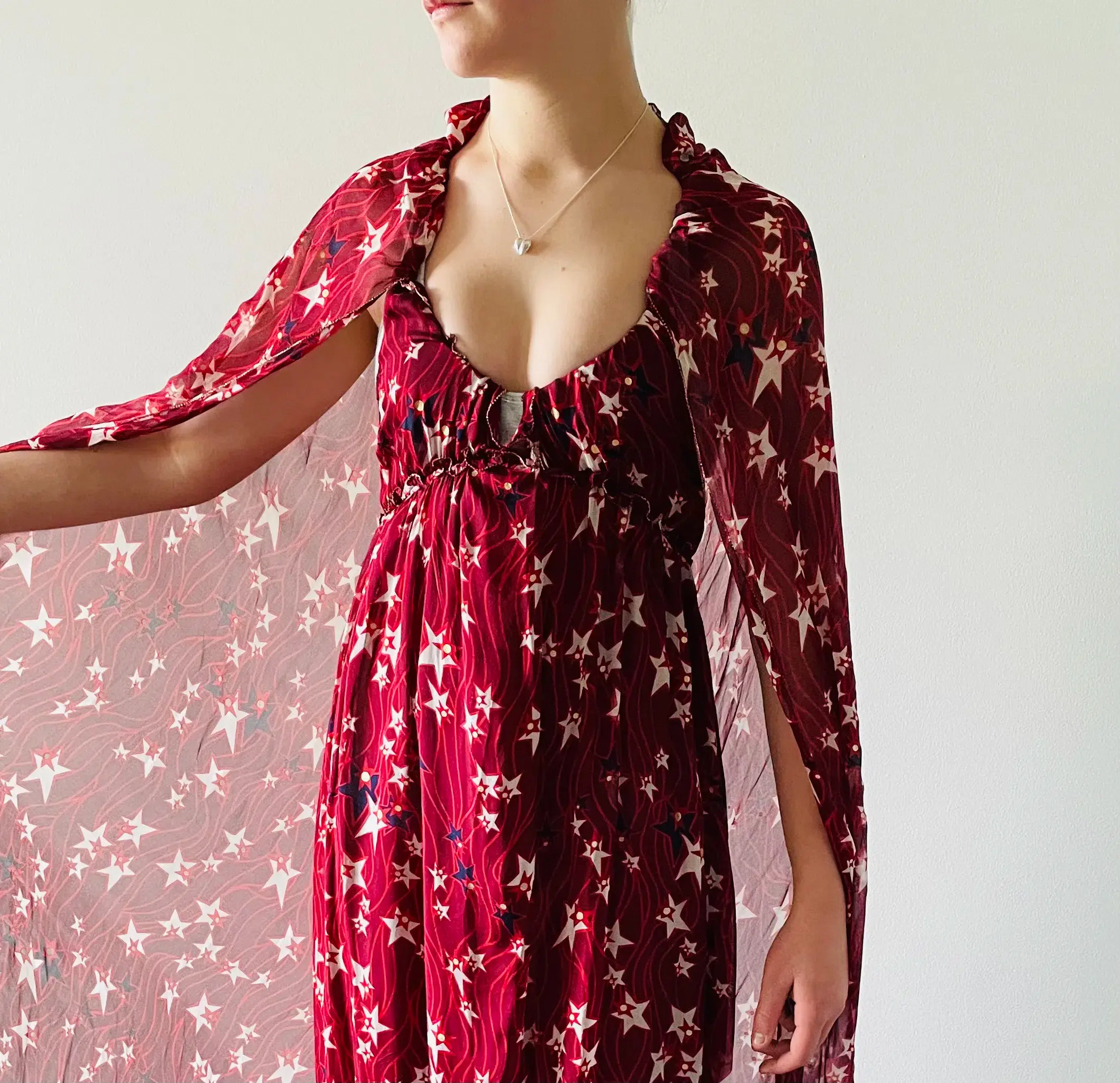 Tommy Hilfiger Star Maxi Dress Red Size 6 - Image 3