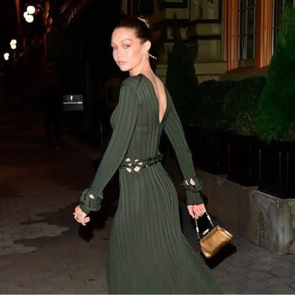 Dion Lee Braid Long Sleeve Reversible Dress Green Size 10 - Image 2
