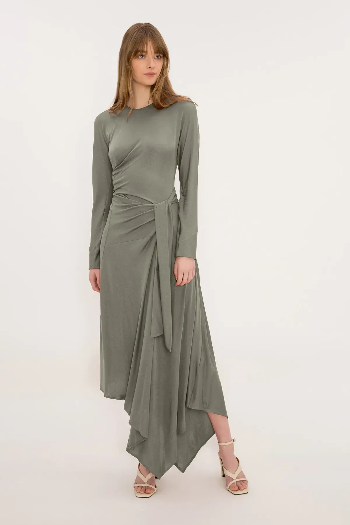 Bianca Spender Boheme Dress Sage Green Size 12 - Image 1