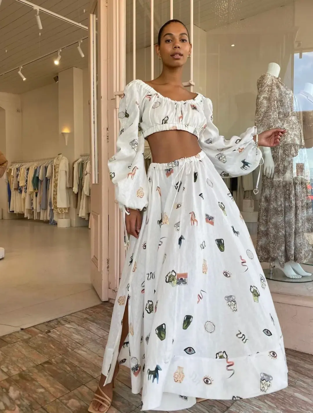 Alemais Hera Set Print Size 14 for rent on The Volte - main image