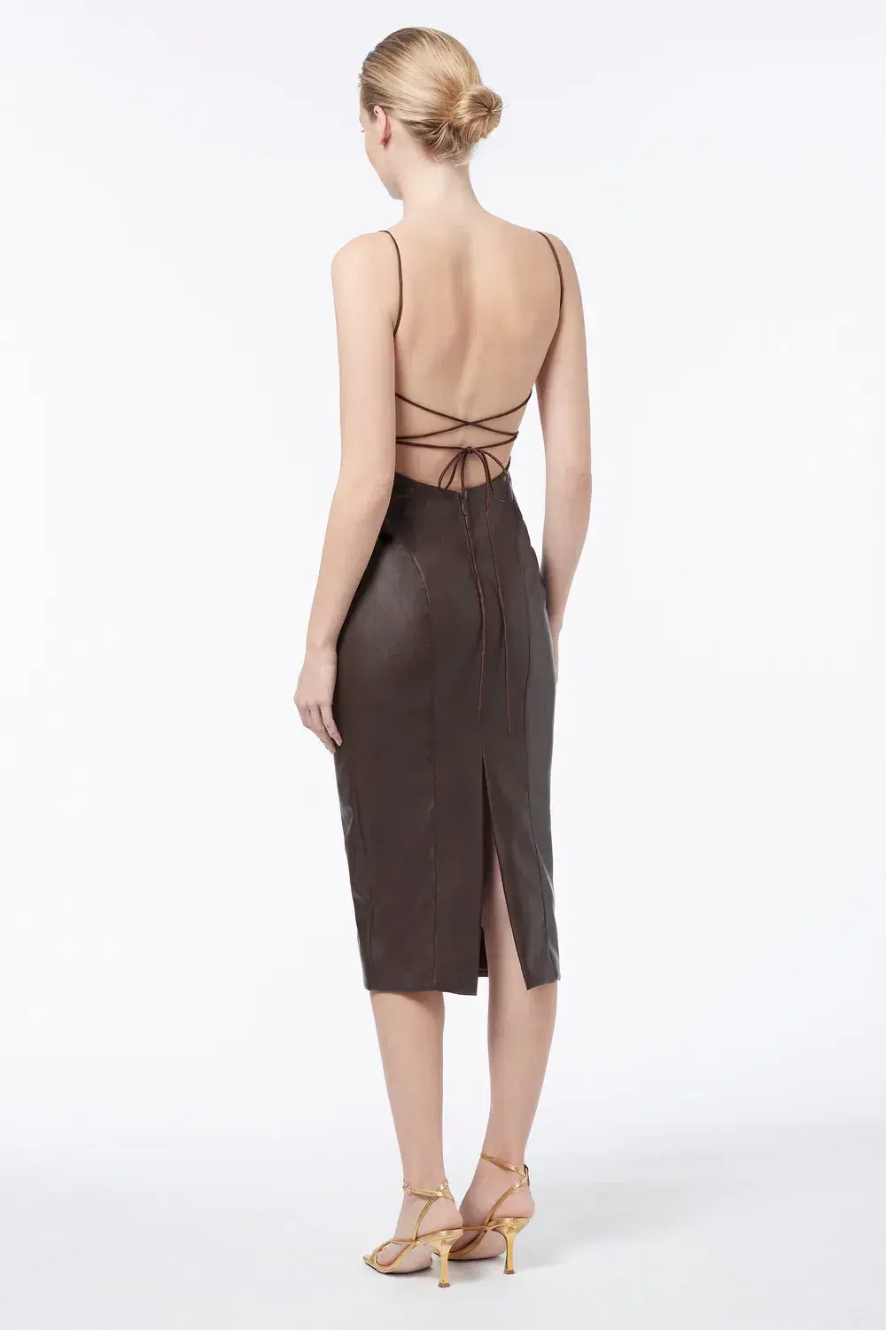 Manning Cartell Alter Egos Backless Dress Brown Size 8 for rent on The Volte - main image