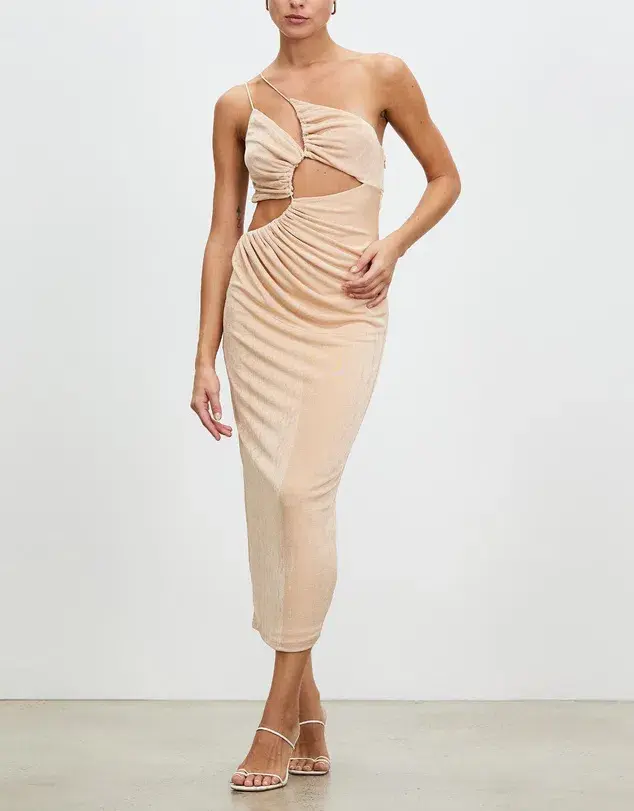 Misha Bernette Slinky Jersey Midi Dress Rose Pink Size 8 - Image 1