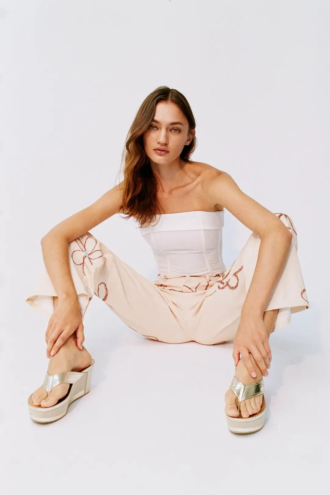 With Jean Carla Corset White Size 6 for rent on The Volte - main image