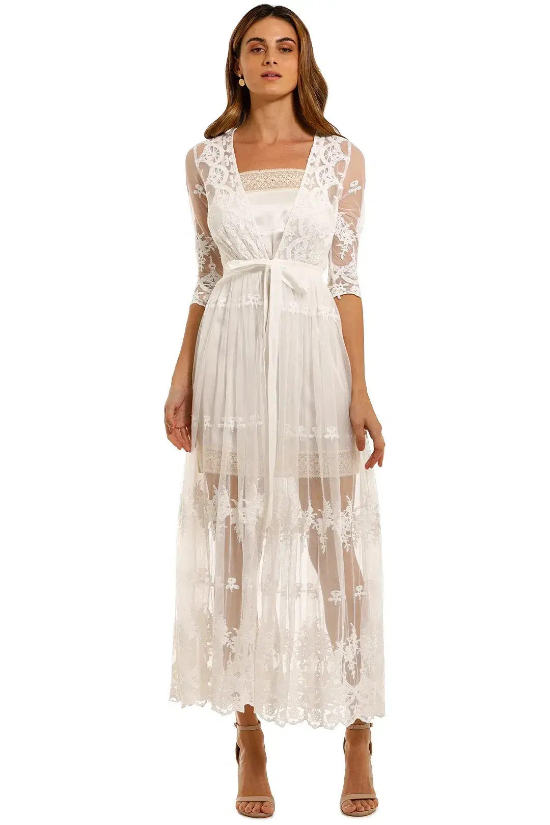 Spell Canyon Moon Mesh Duster White Size S - Image 1