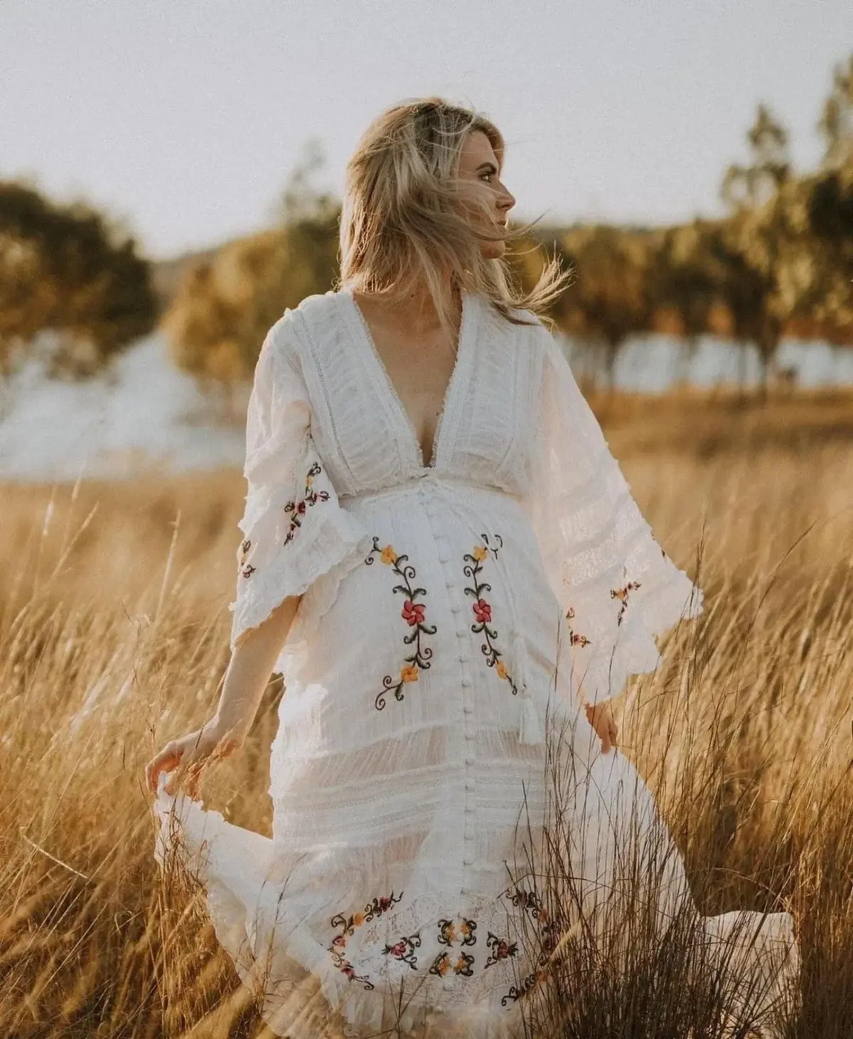 Fillyboo Charm Your Way Embroidered Maxi Dress White Size L - Image 2