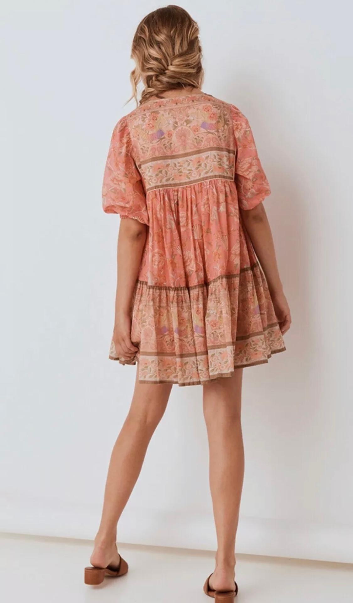 Spell & The Gypsy Seashell Boho Mini Dress Size 6 - Image 3