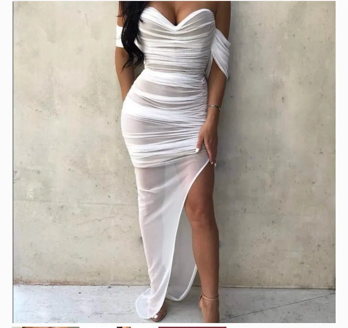 Love Nookie Dita Mesh Gown White Size S - Image 3