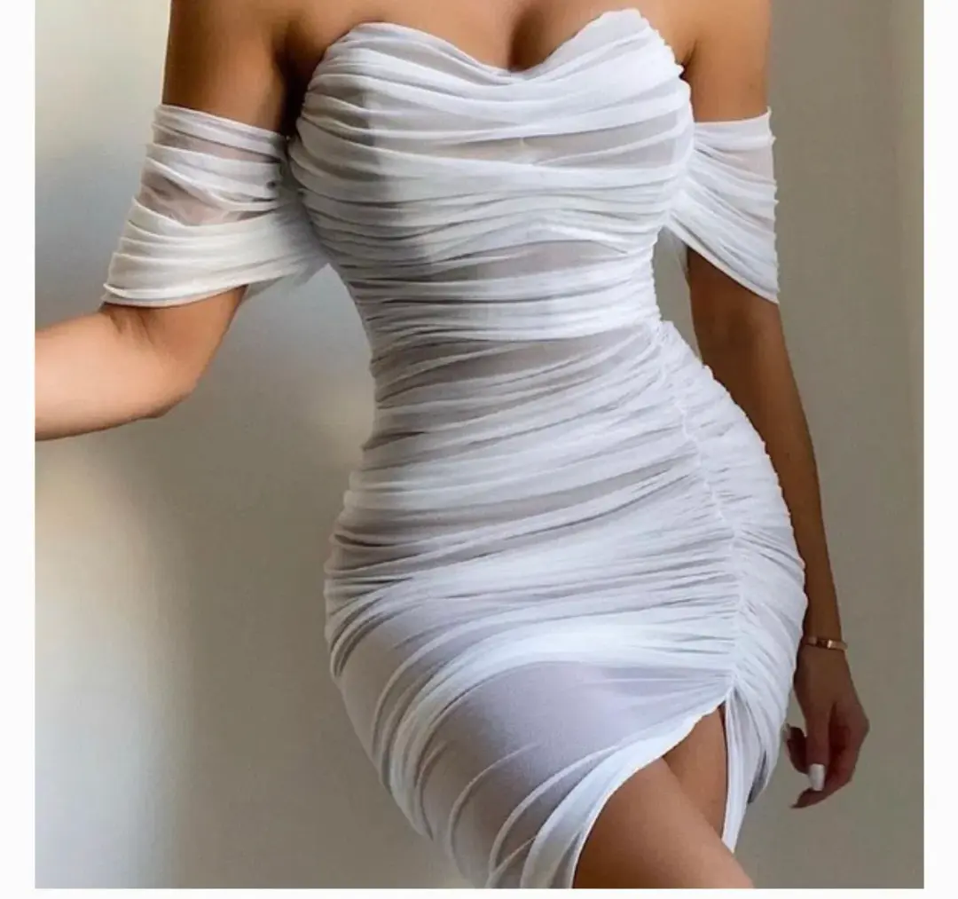 Love Nookie Dita Mesh Gown White Size S for rent on The Volte - main image