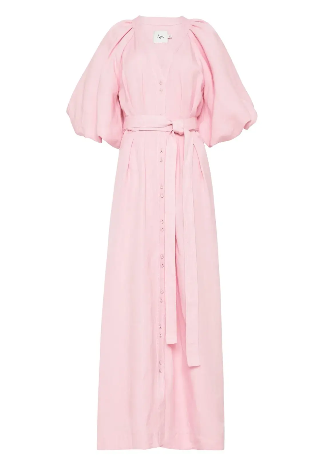 Aje Evermore Midi Dress Rose Pink Size 8  for rent on The Volte - main image