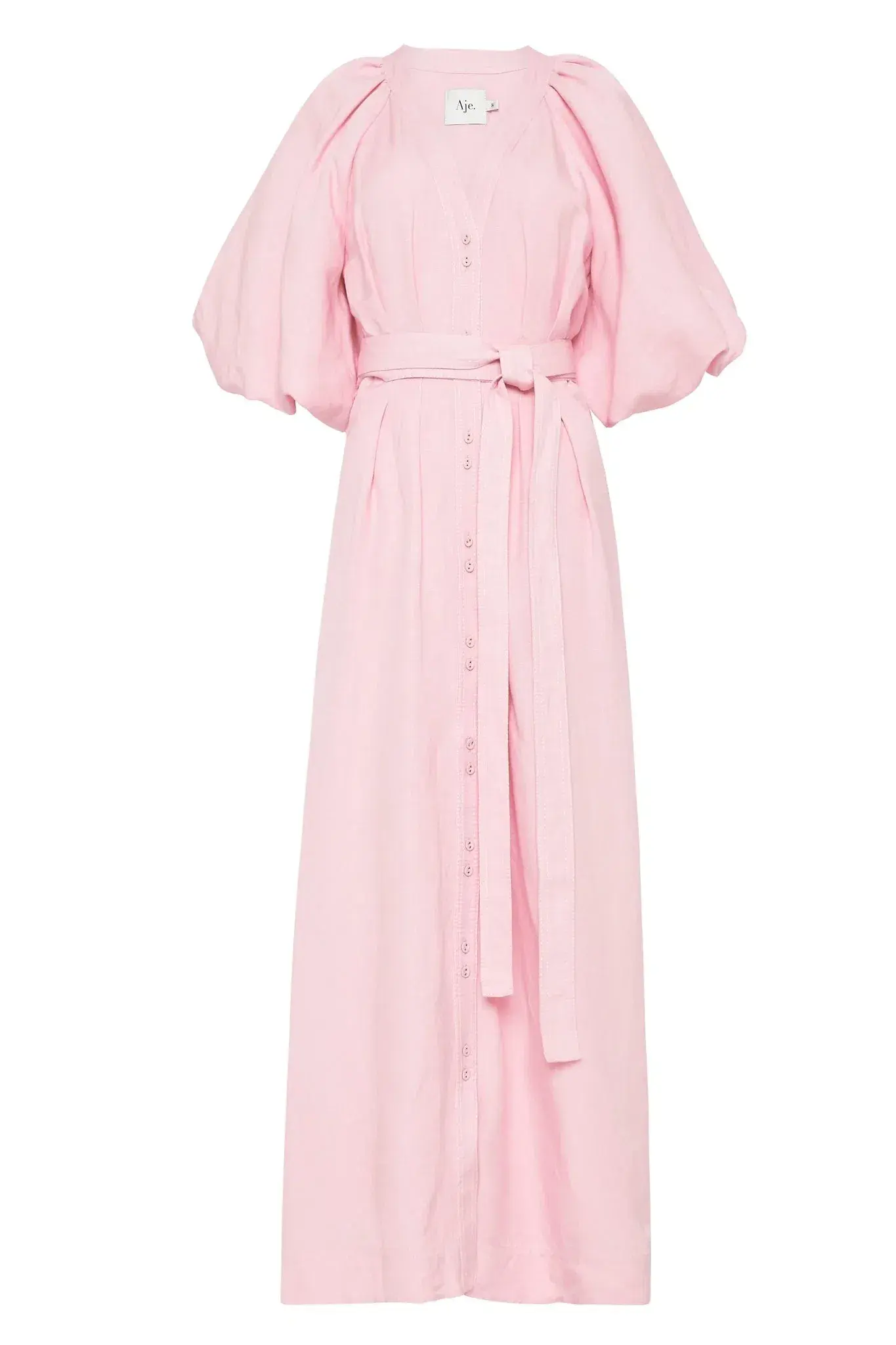 Aje Evermore Midi Dress Rose Pink Size 8  - Image 5