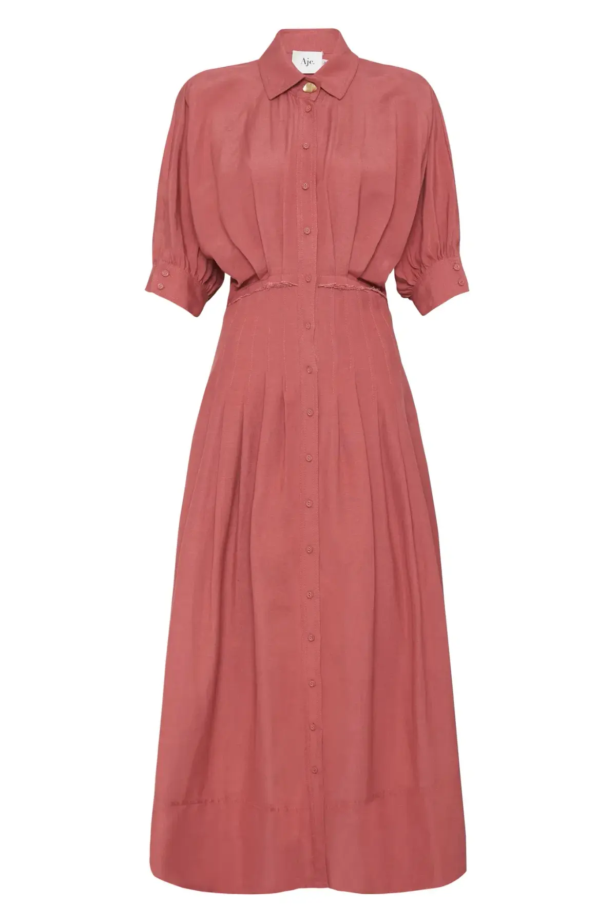Aje Nova Shirt Midi Dress Dusty Rose Size 8 - Image 4