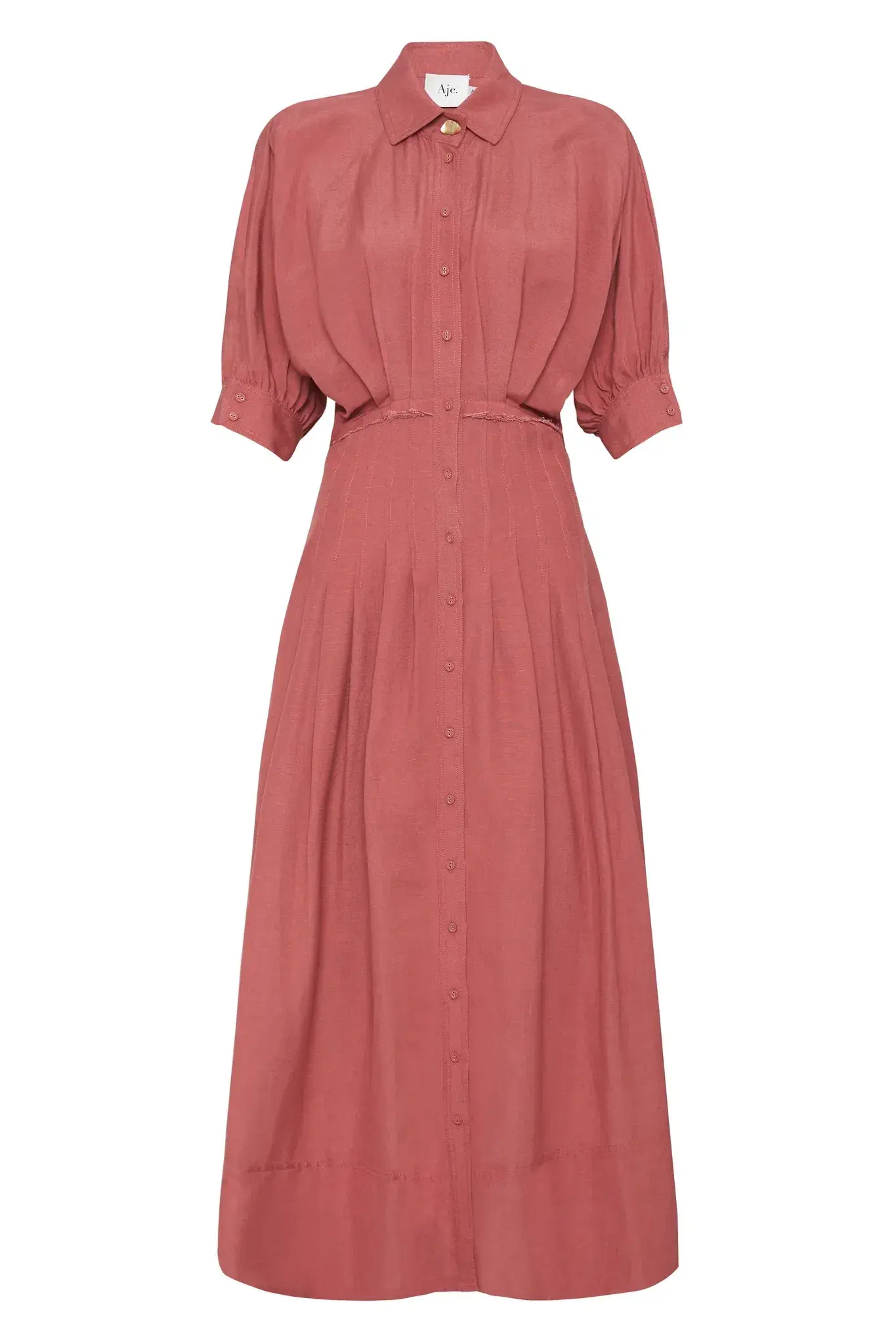 Aje Nova Shirt Midi Dress Dusty Rose Size 8 - Image 4