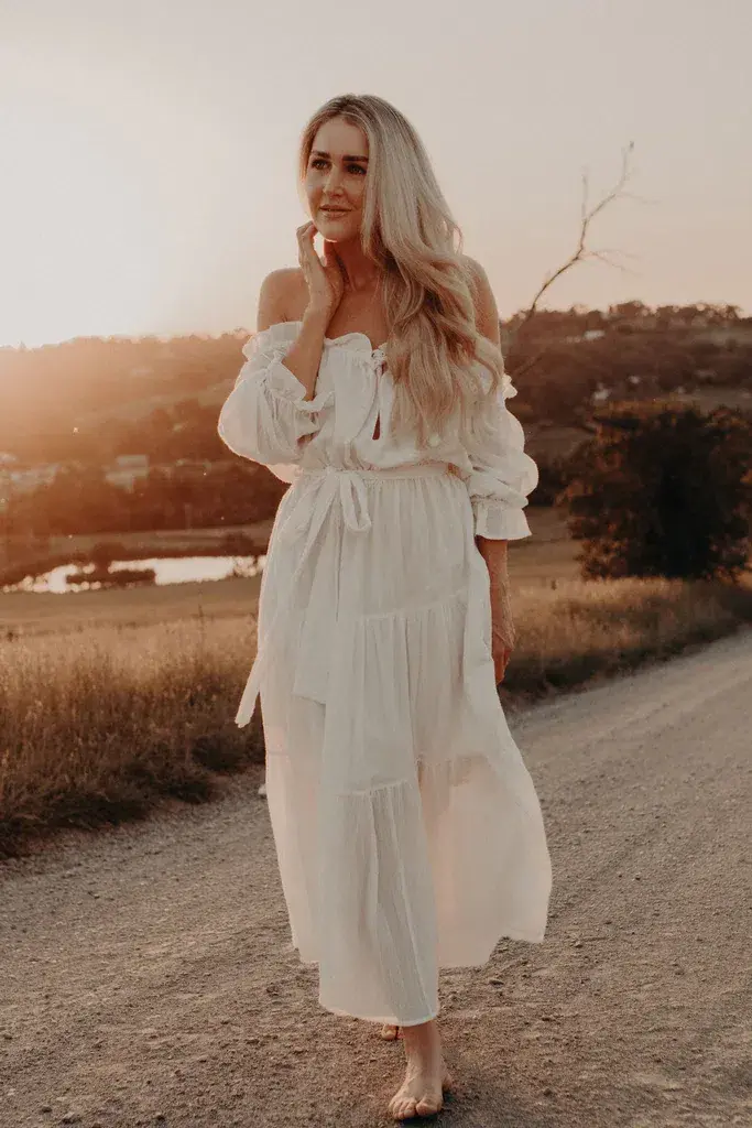 Co and Ry Goldie Maxi Dress White One Size  - Image 1